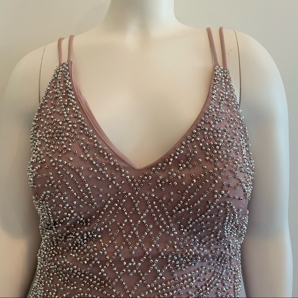 XSCAPE LADIES JEWELED FLOOR LENGTH GOWN SIZE 10 - Picture 3 of 10